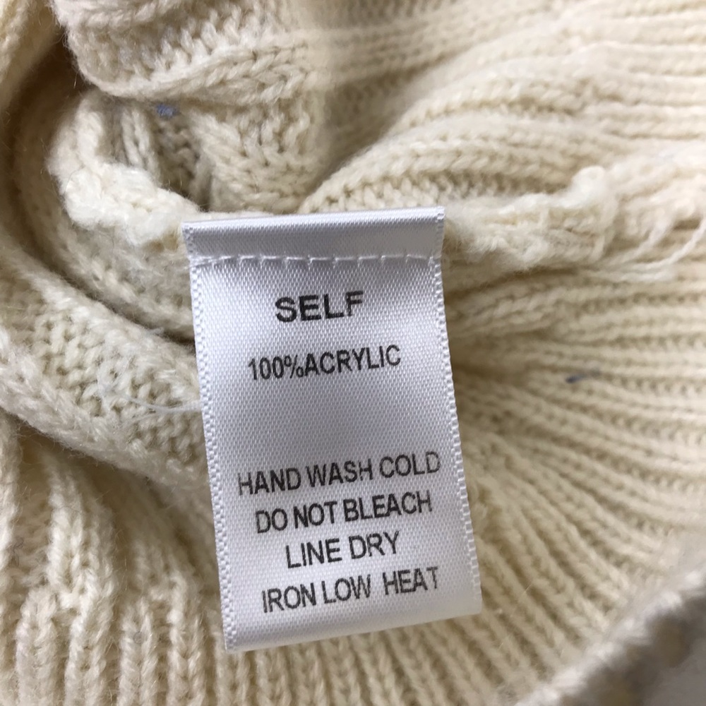 B-Sharp Oversized Turtleneck Strap Sweater Sz M - image 6